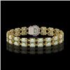 Image 3 : 17.42 ctw Opal & Diamond Bracelet 14K Yellow Gold - REF-336F4M