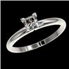 Image 2 : 0.50 ctw Certified VS/SI Quality Princess Diamond Ring 10k White Gold - REF-60W3H