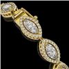 Image 3 : 10.61 ctw Marquise Cut Diamond Micro Pave Bracelet 18K Yellow Gold - REF-1459M6G