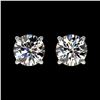 Image 1 : 1.09 ctw Certified Quality Diamond Stud Earrings 10k White Gold - REF-72F3M