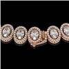 Image 3 : 34.72 ctw Oval Cut Diamond Micro Pave Necklace 18K Rose Gold - REF-4700N9F