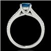 Image 2 : 1.75 ctw SI Certified Fancy Blue Diamond Solitaire Ring 10k White Gold - REF-190M9G