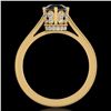 Image 3 : 1.14 ctw Fancy Black Diamond Engagment Art Deco Ring 18k Yellow Gold - REF-94K5Y