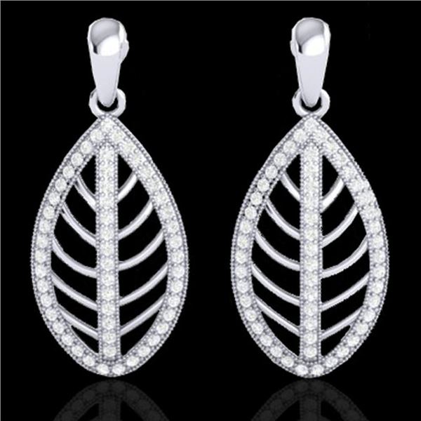 2 ctw Micro Pave VS/SI Diamond Designer Earrings 18k White Gold - REF-174G5W