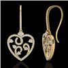 Image 2 : 2.50 ctw VS/SI Diamond Micro Pave Designer Earrings 14k Yellow Gold - REF-227G3W
