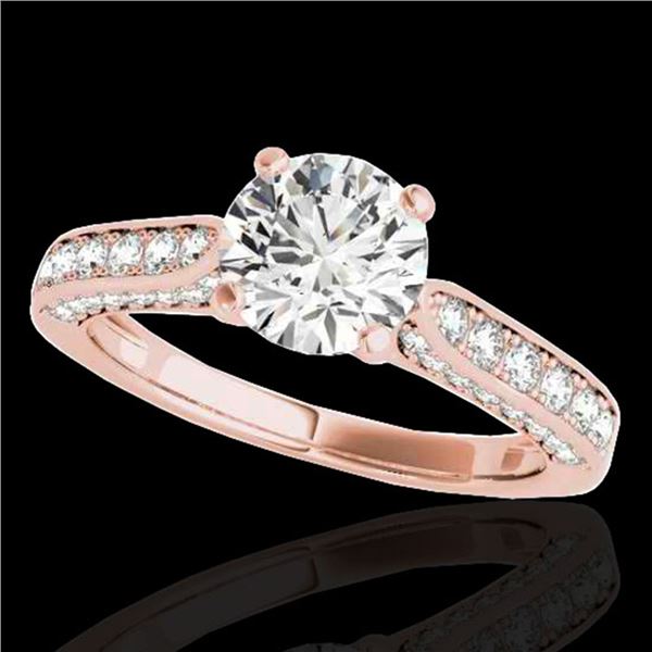 1.6 ctw Certified Diamond Solitaire Ring 10k Rose Gold - REF-197H8R