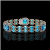 Image 1 : 18.97 ctw Swiss Topaz & Diamond Bracelet 14K Rose Gold - REF-237X8A