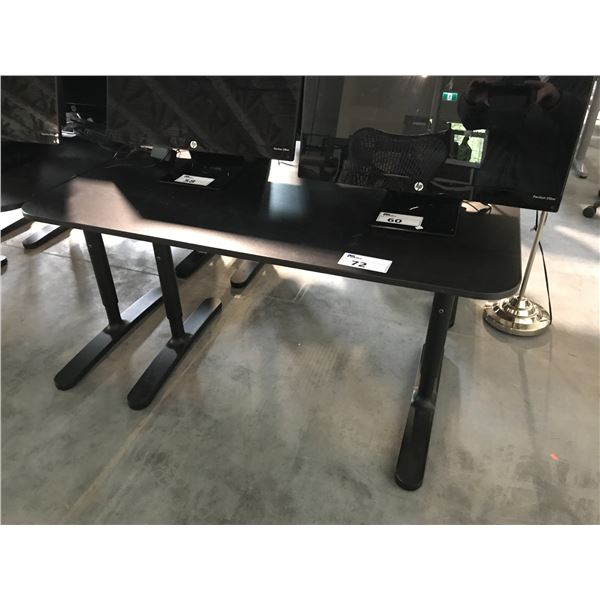 BLACK 4 X 2.5' ADJUSTABLE HEIGHT COMPUTER TABLE
