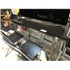 Image 1 : 1 DARKWOOD 4' BAR HEIGHT TABLE COMES WITH 6 FOLDING BAR STOOLS