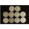 Image 1 : 10 ASSORTED 1940'S MERCURY DIMES