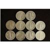 Image 2 : 10 ASSORTED 1940'S MERCURY DIMES