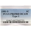 Image 3 : 1981-S TYPE I LINCOLN CENT PCGS PR69RD DCAM