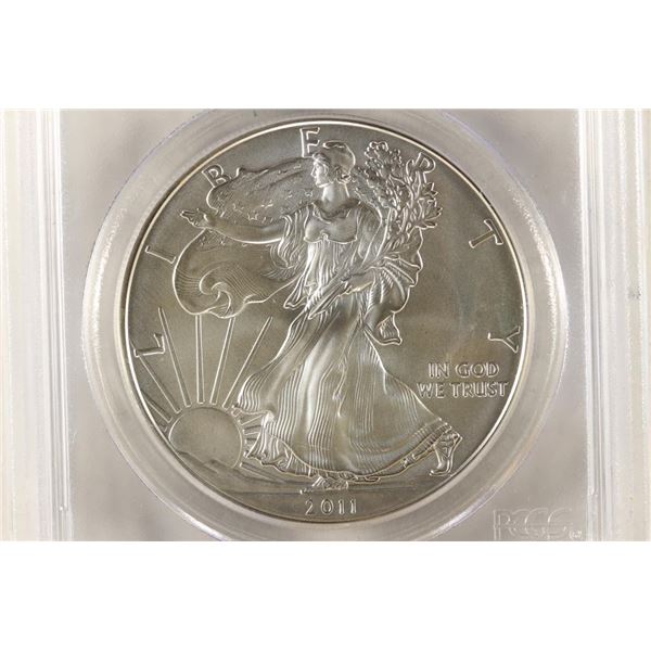 2011-W AMERICAN SILVER EAGLE SIGNED BY JOHN M.