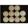 Image 1 : 10 ASSORTED 1930'S MERCURY DIMES