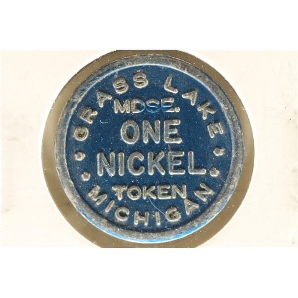 GRASS LAKE PRISON TOKEN ONE NICKEL