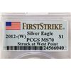 Image 3 : 2012 (W) AMERICAN SILVER EAGLE PCGS MS70