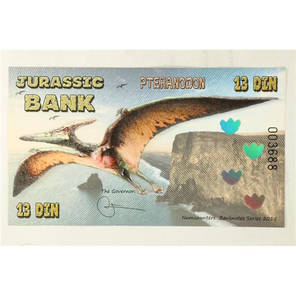 2015 JURASSIC BANK 13 DIN (PTERANODON) COLORIZED