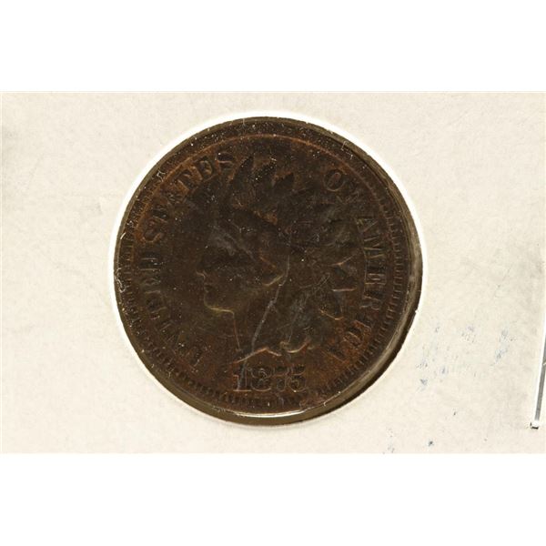 1875 INDIAN HEAD CENT RED BROWN