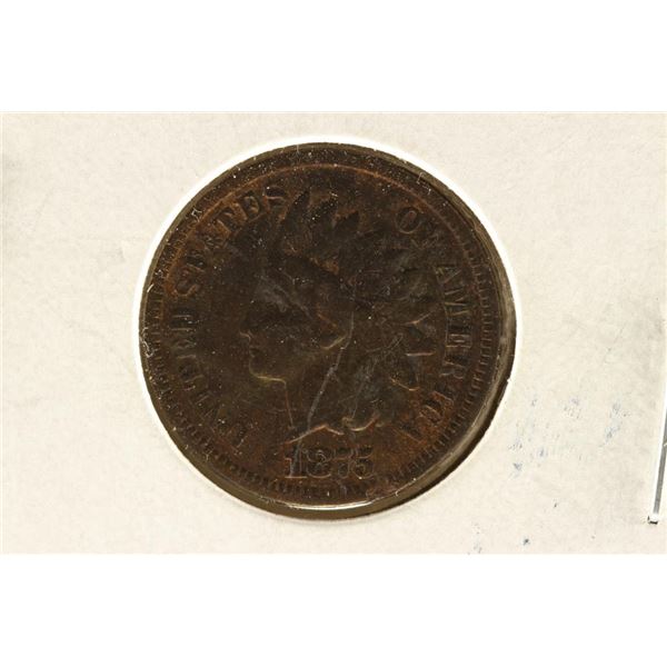 1875 INDIAN HEAD CENT RED BROWN