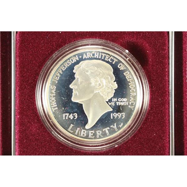 1993 THOMAS JEFFERSON 250TH ANNIVERSARY PROOF