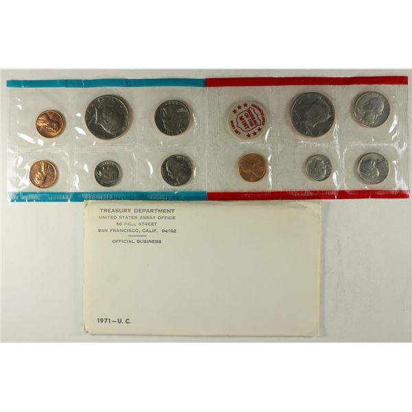 1971 US MINT SET (UNC) P/D/S (WITH ENVELOPE)