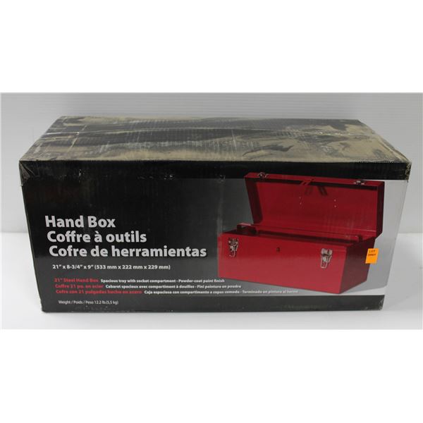 NEW 21" STEEL HAND BOX
