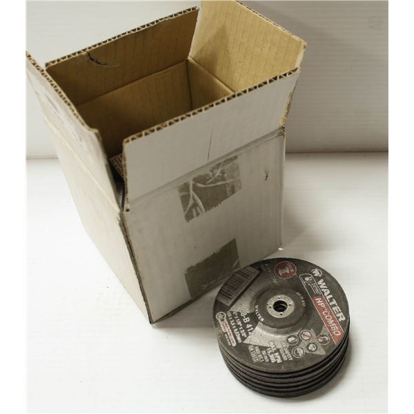 CASE OF WALTER 4" X 1/8" X 3/8" DEPRESSED CENTER COMBO WHEELS QTY25