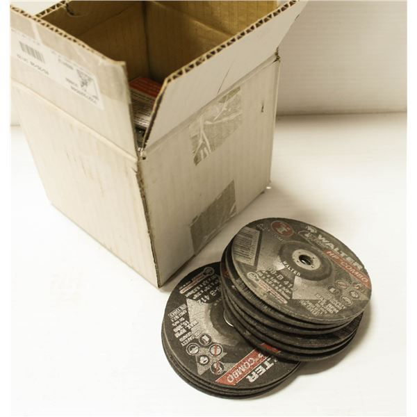 CASE OF WALTER 4" X 1/8" X 3/8" DEPRESSED CENTER COMBO WHEELS QTY25