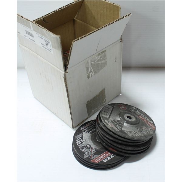 CASE OF WALTER 4" X 1/8" X 3/8" DEPRESSED CENTER COMBO WHEELS QTY25