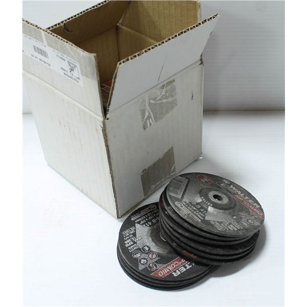 CASE OF WALTER 4" X 1/8" X 3/8" DEPRESSED CENTER COMBO WHEELS QTY25