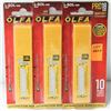 Image 1 : 3 PACK OF OLFA PRO 18 HEAVY DUTY BLADES 10 BLADES PER PACK