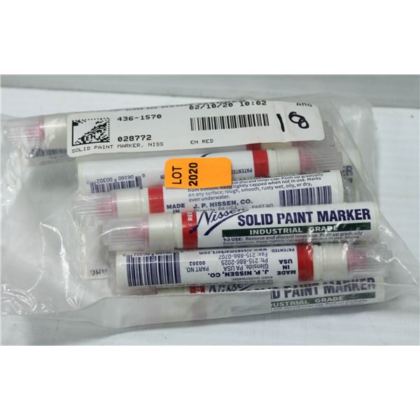 BAG OF ASSORTED NISSEN SOLID PAINT MARKERS