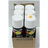Image 1 : 6 CANS RUSTOLIUM WHITE ENAMEL SPRAY PAINT