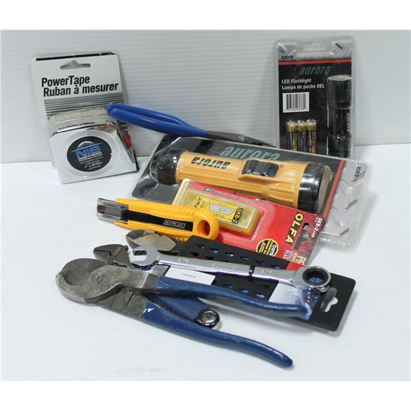 BAG OF ASSORTED NEW TOOLS
