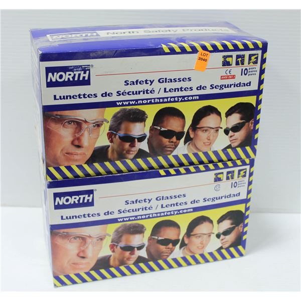 20 PAIR OF NORTH SAFETY GLASSES