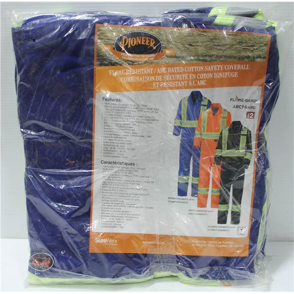 2 PAIR PIONEER FLAME RESISTANT HI VIS COVERALLS 48TALL