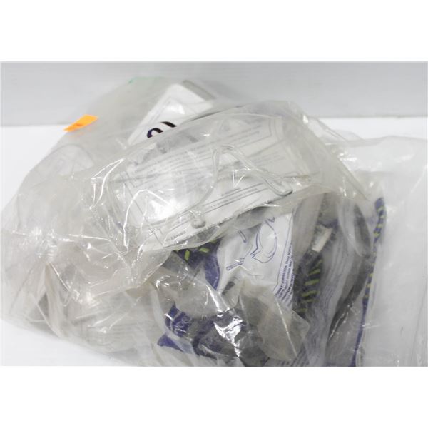 BAG OF 12 PAIRS OF ASSORTED SAFETY GLASSES