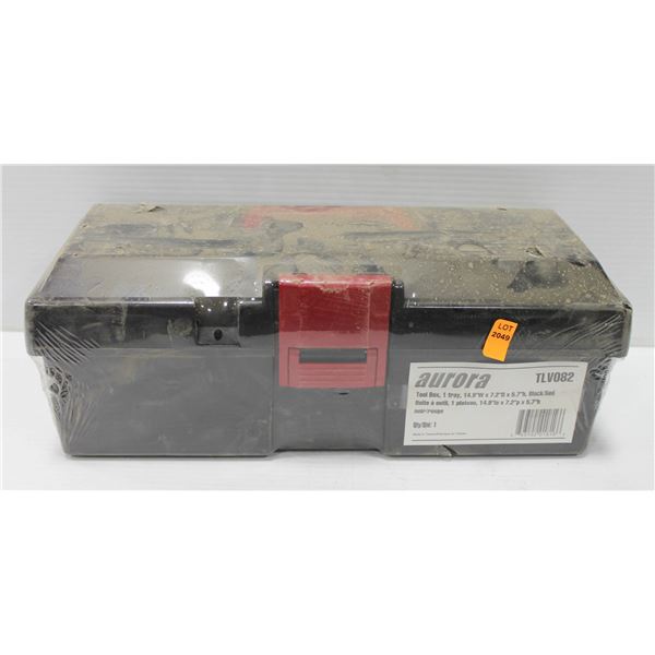NEW AURORA BLACK AND RED TOOL BOX