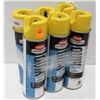 Image 1 : 6 CANS OF KRYLON INDUSTRIAL INVERTED MARKING PAINT YELLOW