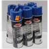 Image 1 : 6 CANS OF KRYLON INDUSTRIAL INVERTED MARKING PAINT BLUE