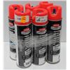 Image 1 : 6 CANS OF KRYLON INDUSTRIAL INVERTED MARKING PAINT FLOURESCENT PINK