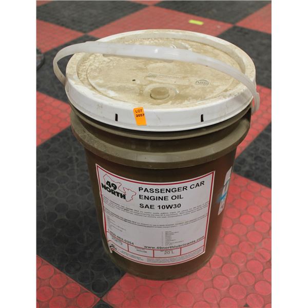 20LITRE PAIL OF 49 NORTH PASSENGER CAR ENGINE OIL SAE 10W30