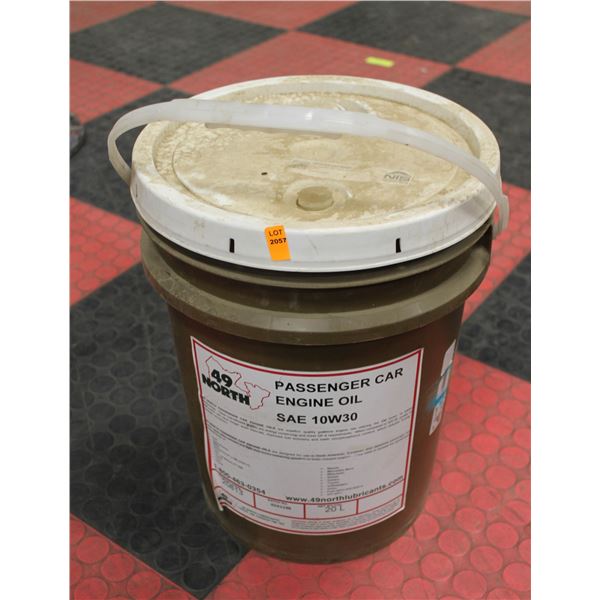 20LITRE PAIL OF 49 NORTH PASSENGER CAR ENGINE OIL SAE 10W30