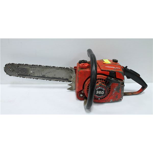 HOMELITE 360 AUTOMATIC GAS POWERED CHAINSAW