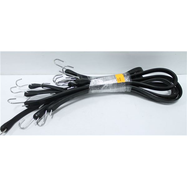 BUNDLE OF 6 RUBBER BUNGEE CORDS