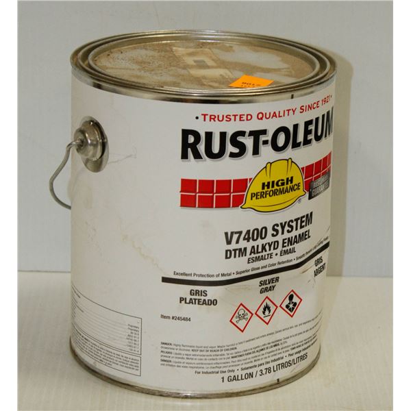 1 GALLON PAIL OF RUSTOLIUM V7400 SYSTEM DTM ALKYD ENAMEL RED