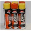 Image 1 : 6 CANS OF KRYLON INDUSTRIAL RUST PREVENTATIVE ENAMEL SPRAY PAINT ORANGE AND YELLOW