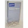 Image 1 : BOX OF NORTH CLEAR WITH SIDE SHIELD VISITOR SPECS 10 PER BOX