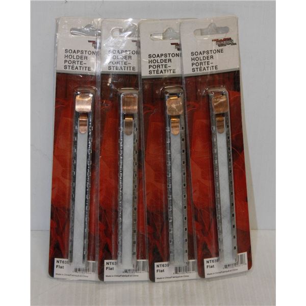 LOT OF 4 SOAPSTONE HOLDERS