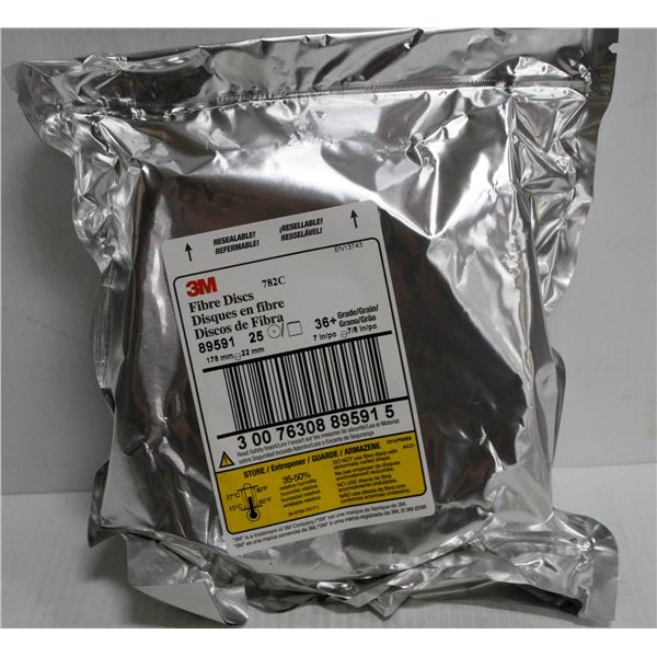 3M FIBER DISC'S #782C 7" X 7/8"